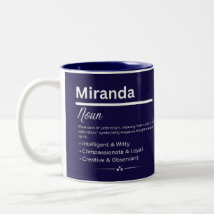 Miranda, Girl Personalized Name Definition Mug