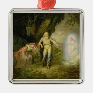 Miranda, Prospero and Ariel, from 'The Tempest' by Metal Tree Decoration