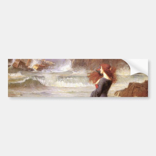 Miranda -- The Tempest by John William Waterhouse Bumper Sticker (Front)