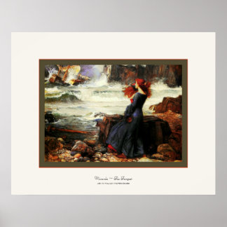 Miranda ~ The Tempest ~ John W. Waterhouse Poster