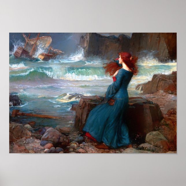 Miranda The Tempest John William Waterhouse Poster (Front)