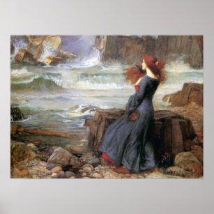 Miranda - The Tempest - John William Waterhouse Poster