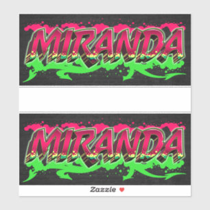Miranda Vorname Name Graffiti Aufkleber Sticker