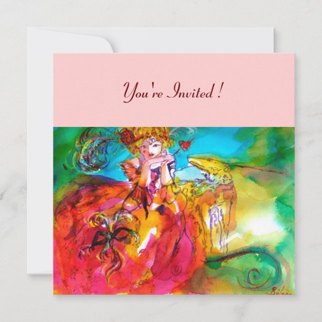 MIRANDOLINA MARDI GRAS MASQUERADE PARTY INVITATION (Front)