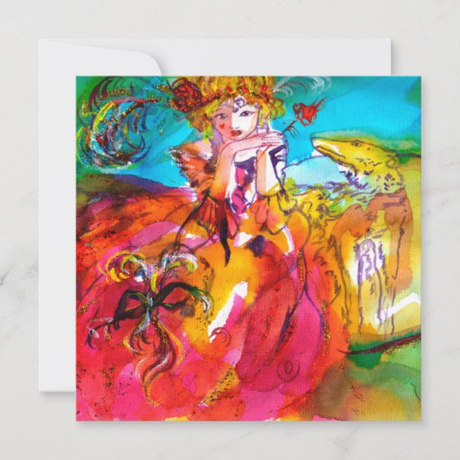 MIRANDOLINA , SWEET 16 MASQUERADE BALL,heart Invitation (Front)