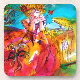 MIRANDOLINA / Venetian Carnival Masks Coaster