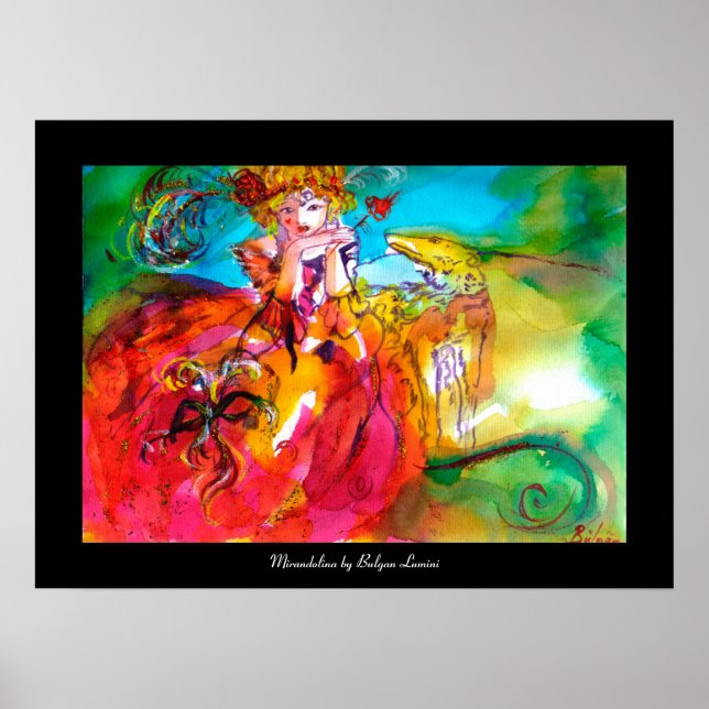 MIRANDOLINA  / Venetian Carnival Masks Poster (Front)