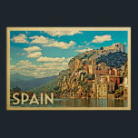 Miravet Spain Poster - Vintage Travel Print<br><div class="desc">A retro Miravet Spain poster for the retro lovers out there. This Spain vintage travel poster makes a great gift,  souvenir or travel memento.</div>
