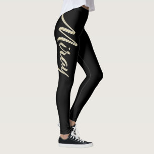 Miray white Handwriting trousers Leggings