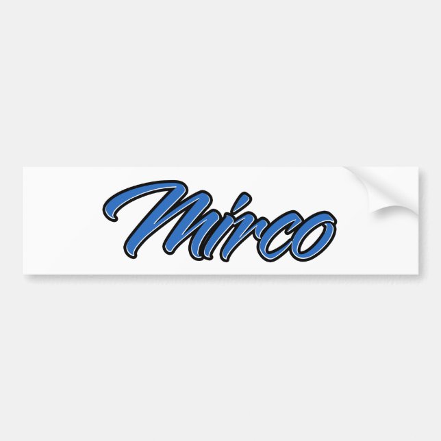 Mirco Name blue Aufkleber Sticker Autoaufkleber (Front)