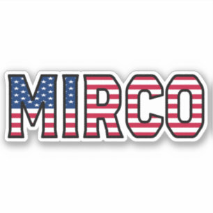 Mirco Name Vorname USA Sticker Stickerset