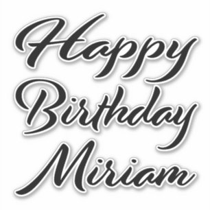 Miriam name first name black Sticker birthday