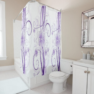 Miriam Purple Shower Curtain