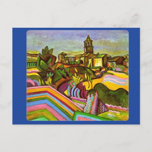Miro, Prades The Village, Painting Postcard (Front)