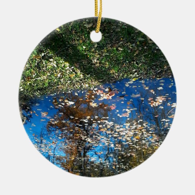 Miroir Mirror Autumn Round ornament (Front)