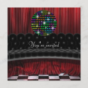 Mirror Ball Disco Party Invitation Template