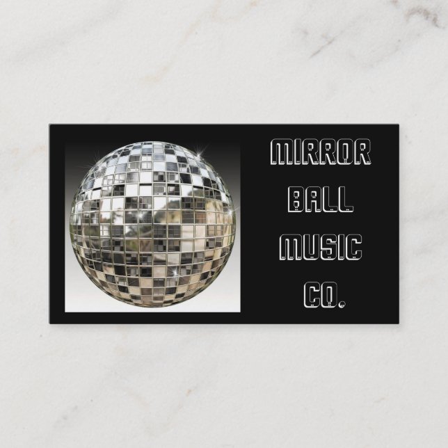 Mirror Ball Music Business Card (Front)
