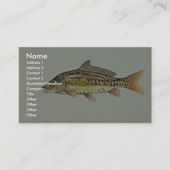 Mirror carp business card (Front)