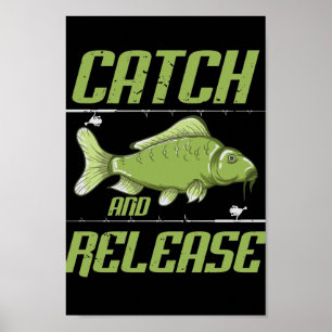 mirror carp catch and release Carp Hunting Poster