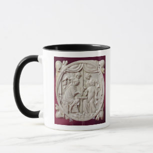 Mirror case depicting a game of chess, c.1300 mug