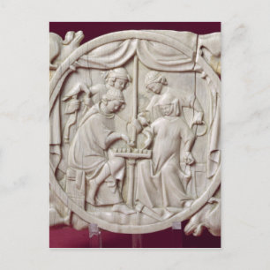 Mirror case depicting a game of chess, c.1300 postcard