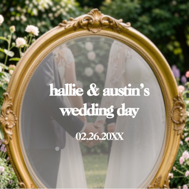 Mirror Decal - DIY Wedding Decoration (Wedding DIY Mirror Decal Sticker Welcome Signs)