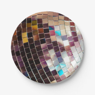 Mirror Disco Ball Paper Plate