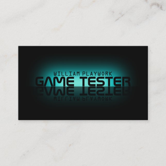 Mirror effect modern futuristic  business card (Front)