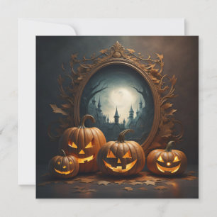 mirror halloween  holiday card