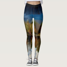 Mirror Image of the Blurred Nature Leggings