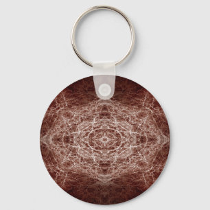 Mirror image tree pattern key ring