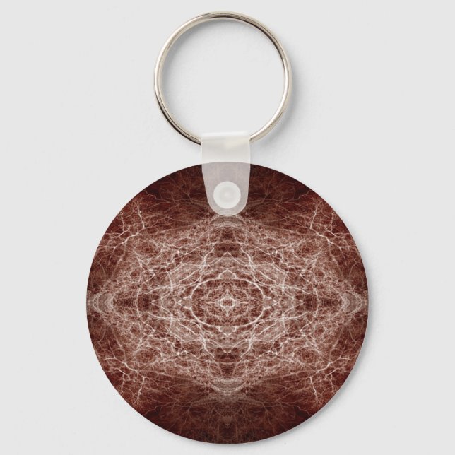 Mirror image tree pattern key ring (Front)