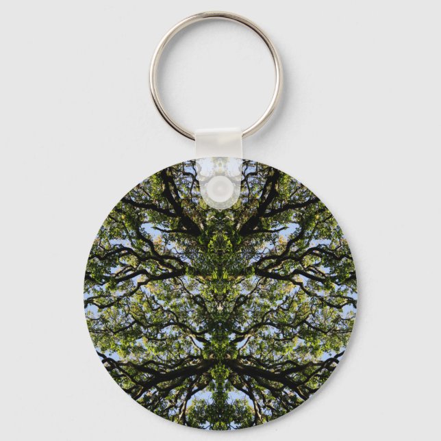 Mirror image trees key ring (Front)