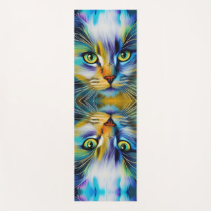 Mirror images of a Colourful Siamese Kitten Yoga Mat
