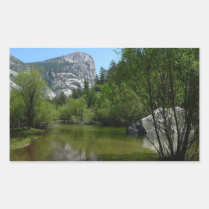 Mirror Lake I in Yosemite National Park Rectangular Sticker
