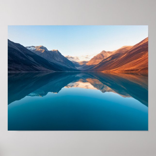 Mirror Lake in the Mountains Poster (Front)