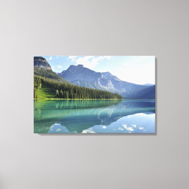 Mirror Lake – Mountain Reflection Calm Canvas Print (Front)