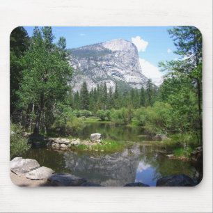Mirror Lake View in Yosemite National Park Mouse Mat