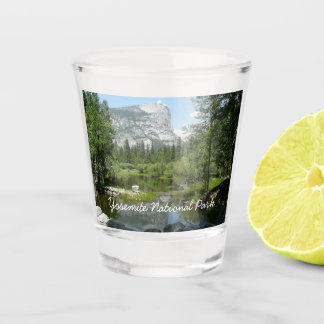 Mirror Lake View in Yosemite National Park Shot Glass
