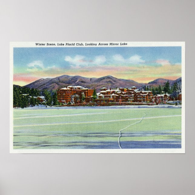 Mirror Lake View of the Lake Placid Club in Poster (Front)