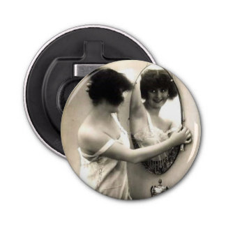 Mirror Mirror Vintage Erotica Pre Code Pin-Up Girl Bottle Opener