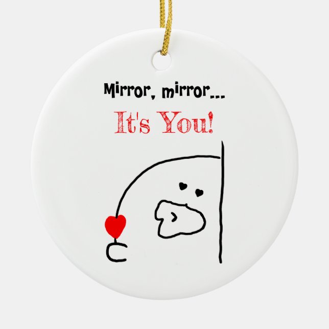 Mirror, Mirror... You're Captivating! | Charming Ceramic Tree Decoration (Front)