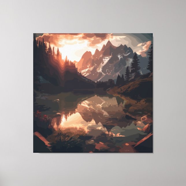 Mirror Mountains Canvas Print (Front)