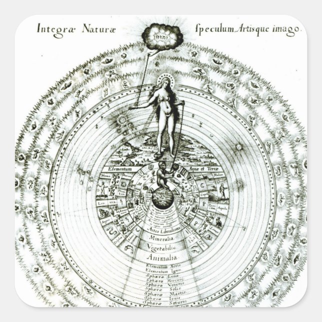 Mirror of Nature as a Whole, A Likeness of Art Square Sticker (Front)