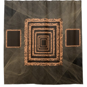 Mirror orange brown showercurtain shower curtain