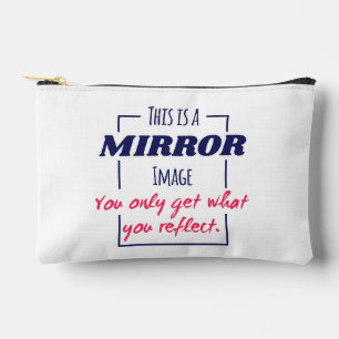 Mirror Reflection Mindset Motivational Design Accessory Pouch