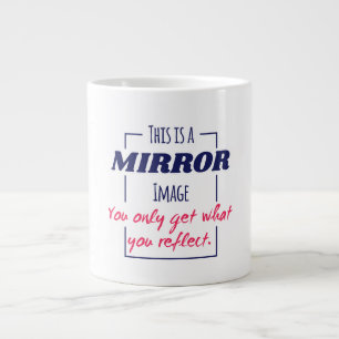 Mirror Reflection Mindset Motivational Design Large Coffee Mug