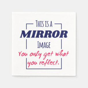 Mirror Reflection Mindset Motivational Design Napkin
