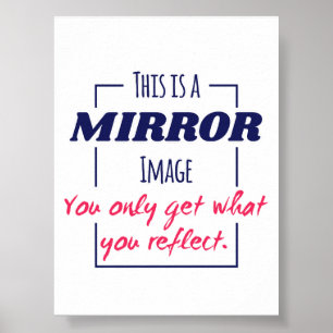 Mirror Reflection Mindset Motivational Design Poster