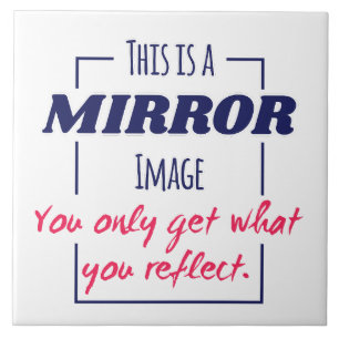 Mirror Reflection Mindset Motivational Design Tile